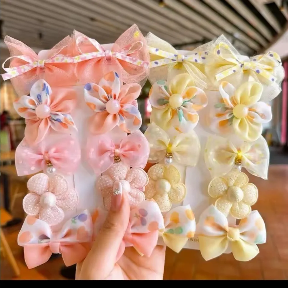 Floral Pink Hair Accessories Set 0220